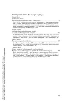 Divisions subjectives et personnalités multiples