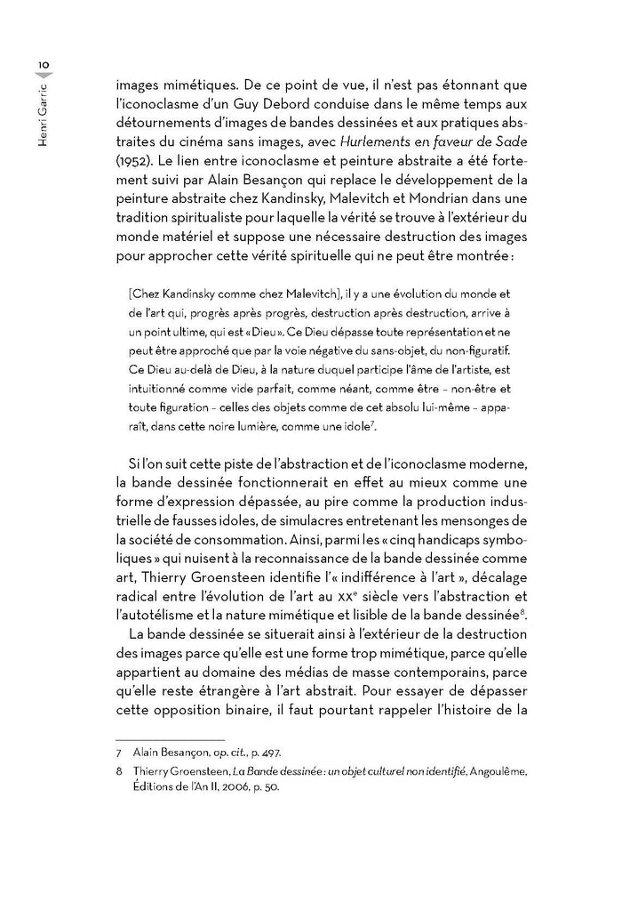 La destruction des images en bande dessinée