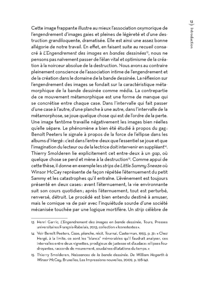 La destruction des images en bande dessinée