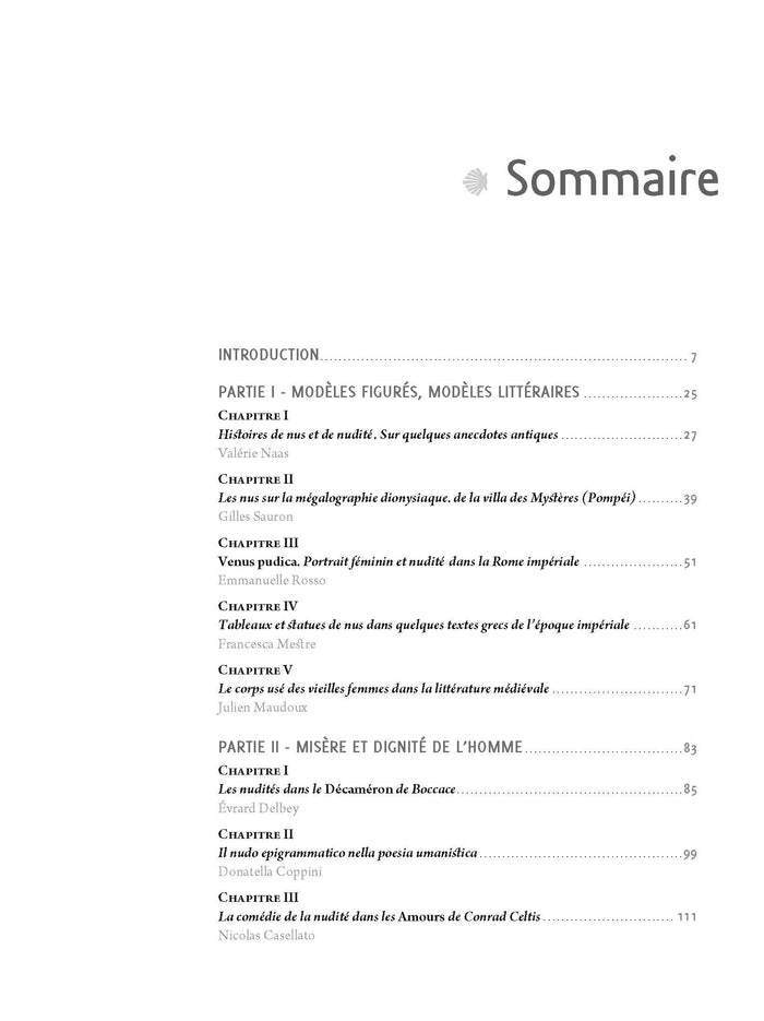 Le nu dans la littérature de la Renaissance