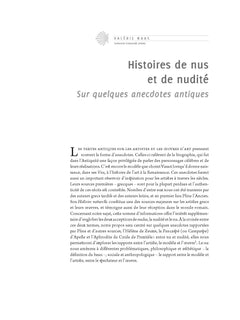 Le nu dans la littérature de la Renaissance
