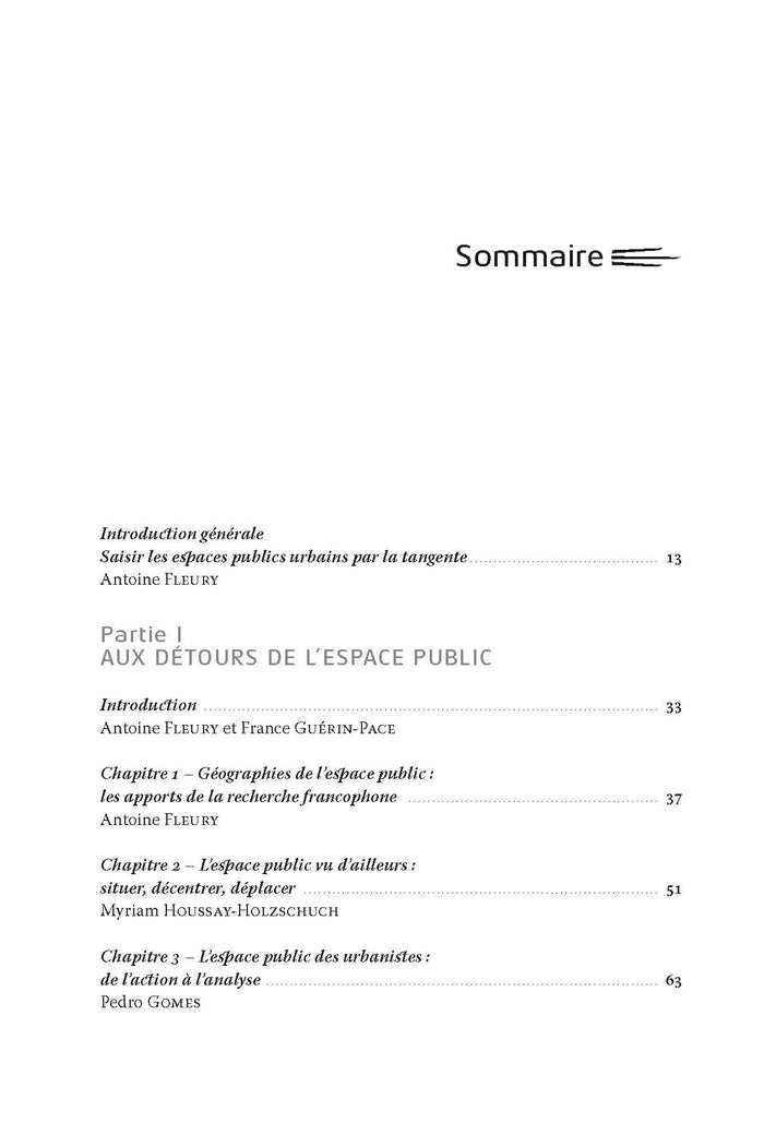 Les espaces publics urbains