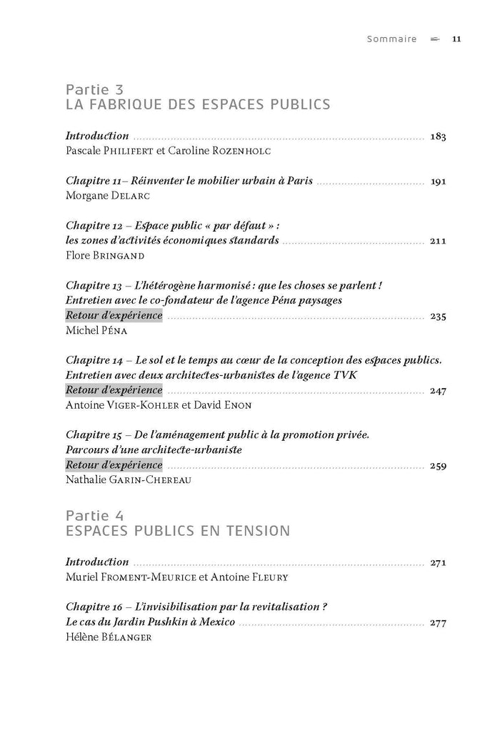 Les espaces publics urbains