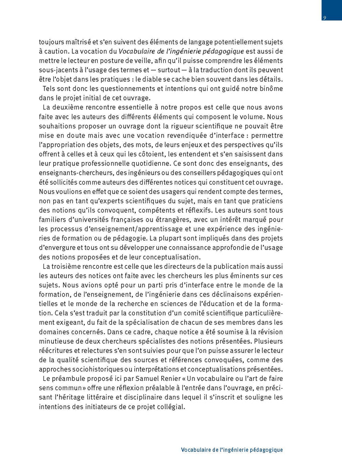 Vocabulaire de l'ingénierie pédagogique