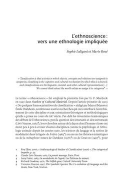 L'ordonnancement du monde