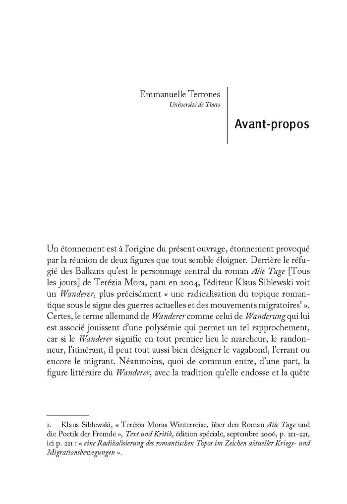 La figure du Wanderer aujourd'hui