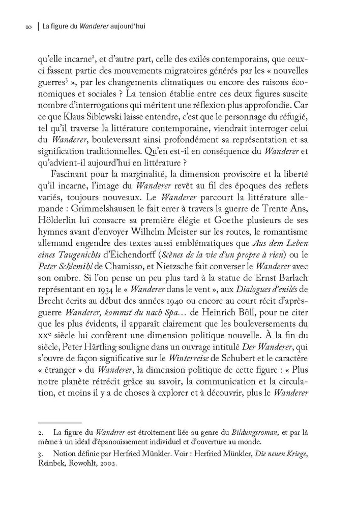 La figure du Wanderer aujourd'hui