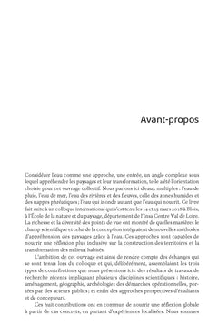 Les paysages de l'eau