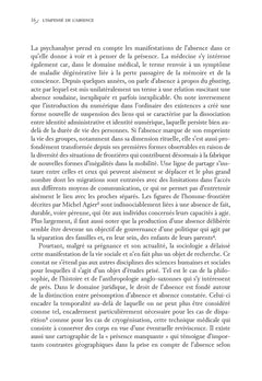 L'impensé de l'absence