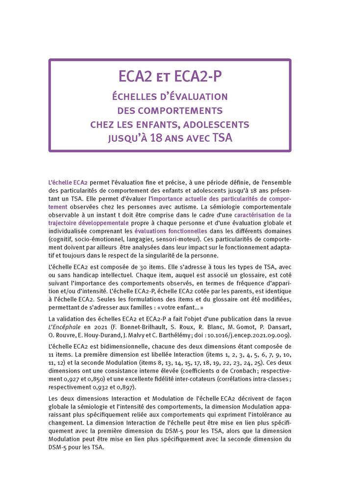 ECA 2 - pour enfants à partir de 2 ans 1/2 et adolescents jusqu'à 18 ans
