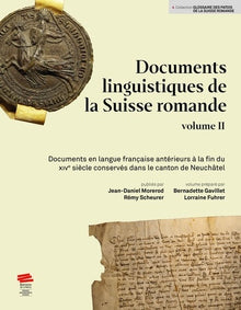Documents linguistiques de la Suisse romande, volume II