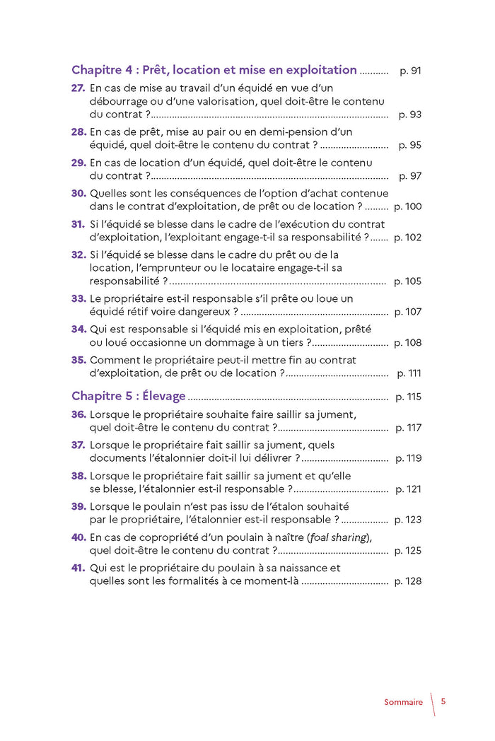 Etre propriétaire d'un équidé en 50 questions