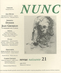 Nunc n°21 Dossier Jean Grosjean