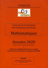 Mathématiques Concours de recrutement des professeurs des écoles