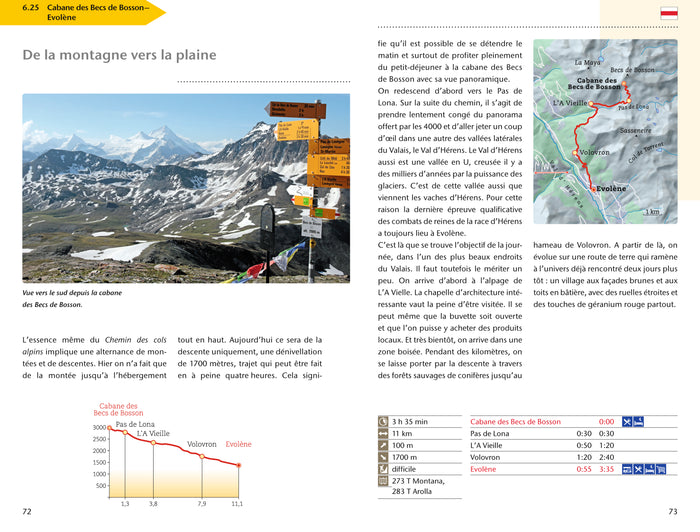Chemin des cols alpins