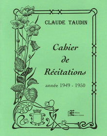 Cahier de récitations : Année 1949-1950