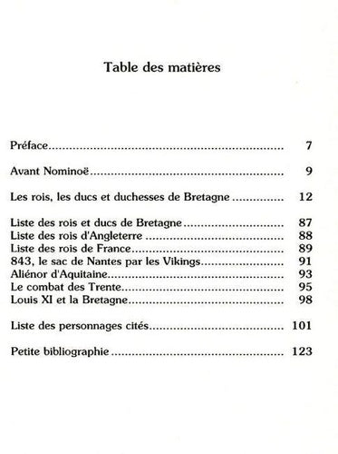 Petite histoire des rois et ducs de Bretagne