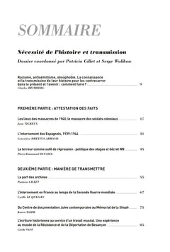 Nécessité de l'histoire et transmission