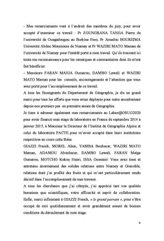 Variabilite climatique et systemes de production agricole au Niger