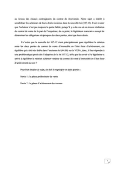 La vente d'immeubles en etat futur d'achevement au Maroc