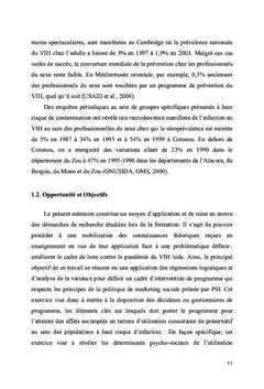Déterminants psychosociaux de l'utilisation des préservatifs masculins