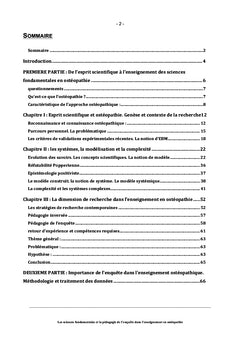 La pédagogie de l'enquête dans l'enseignement en ostéopathie