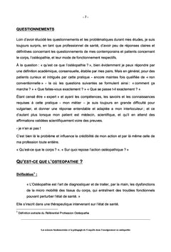 La pédagogie de l'enquête dans l'enseignement en ostéopathie