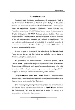Etudes des peuplements ichtyologiques de la lagune Ono