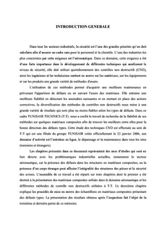 Etude des méthodes de cnd sur les matérieaux composites en aéronautique