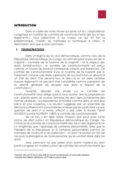 Le contrôle de la constitutionnalité des lois et règlements