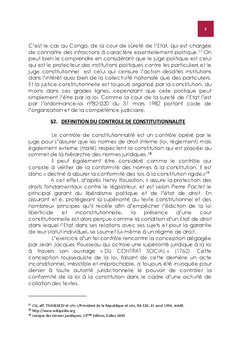 Le contrôle de la constitutionnalité des lois et règlements