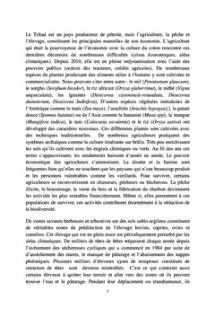 Les Hotspots ou zones impactées positivement et négativement au Tchad