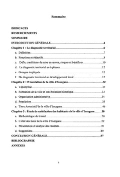 Le diagnostic territorial : Etat des lieux de la ville d'Inezgane