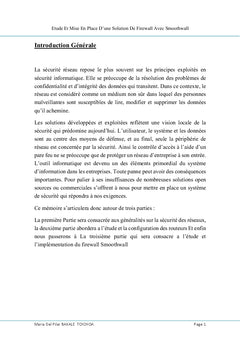 Etude et mise en place d'une solution de Firewall avec Smoothwall
