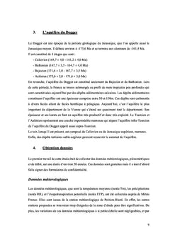 Influence du changement climatique sur la nappe du Dogger (Vienne)