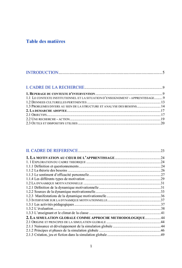 Simulation globale, motivation et implication de l'apprenant