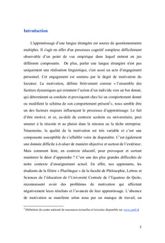 Simulation globale, motivation et implication de l'apprenant