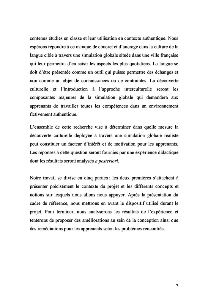 Simulation globale, motivation et implication de l'apprenant