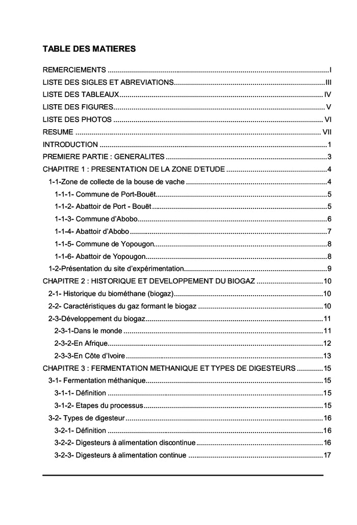 Valorisation de la bouse de vache par production de biogaz A Abidjan