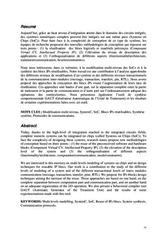 Conception des IP réutilisables dans les systèmes embarqués SoC