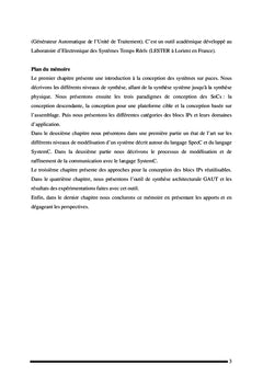 Conception des IP réutilisables dans les systèmes embarqués SoC