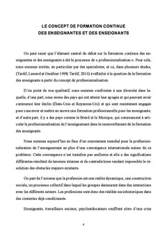 Formation continue des enseignantes et des enseignants