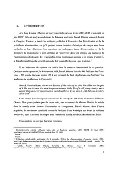 L'évolution du champ sémantique de la menace, de Bush à Obama