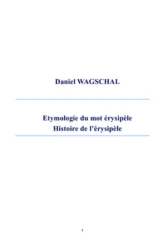 Histoire et etymologie de l'erysipele