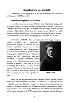 Histoire et etymologie de l'erysipele