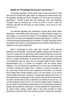 Histoire et etymologie de l'erysipele