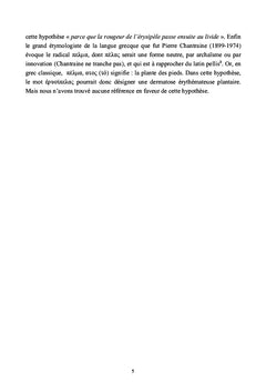 Histoire et etymologie de l'erysipele