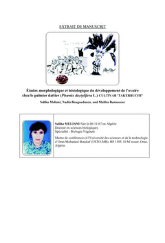 Études morphologique et histologique du développement de l'ovaire