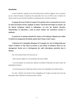 Etude diachronique et cartographique de la zone humide Guerbes-Sanhadj