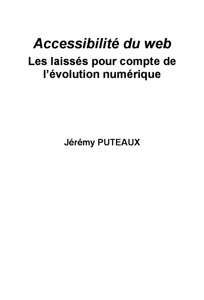 Accessibilité du web